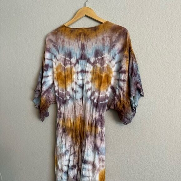 YFB Young Fabulous & Broke Isla Faux Wrap Multicolor Midi Dress Sz Small - Picture 7 of 11